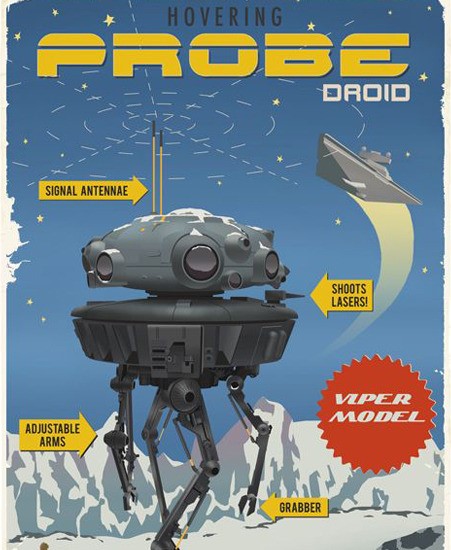 Image of "Hovering Probe Droid" by Steve Thomas- Paper (13" x 19")