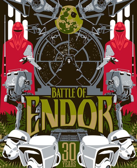 Image of "Battle of Endor" by Mark Daniels- Paper (12" x 18")