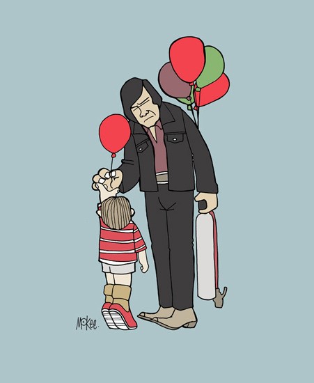 Image of "No Balloons For Old Men" by Pete McKee- Paper (18" x 24")