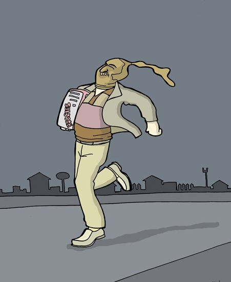 Image of "Chaising Arizona" by Pete McKee- Paper (18" x 24")
