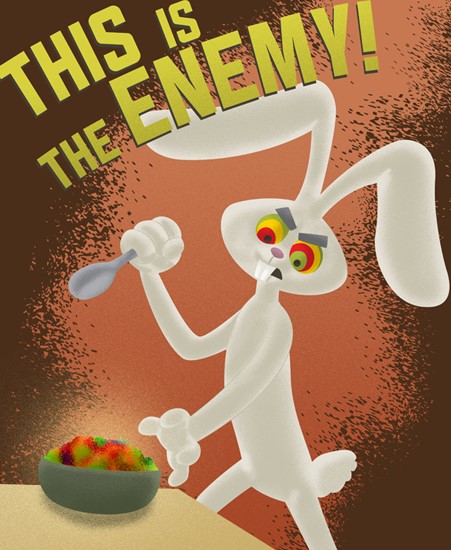 Image of "IS YOUR CEREAL SAFE?" by Dane Ault - Paper (13" x 19")