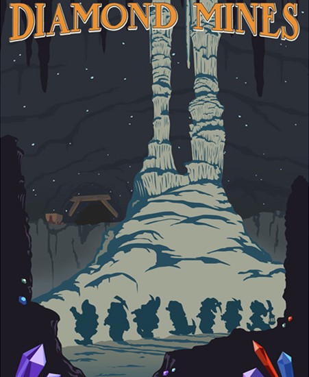 Image of "Diamond Mines" by Steve Thomas- Paper (13" x 19")