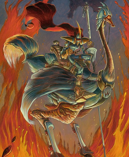 Image of "JOUST WARRIOR" by Augie Pagan- Original (11" x 21")