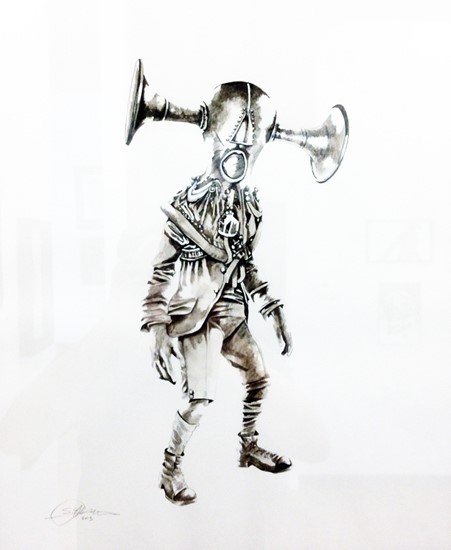 Image of "THE SILENT BOY" by Siolo Thompson- Original (20.5" x 16.5") SOLD