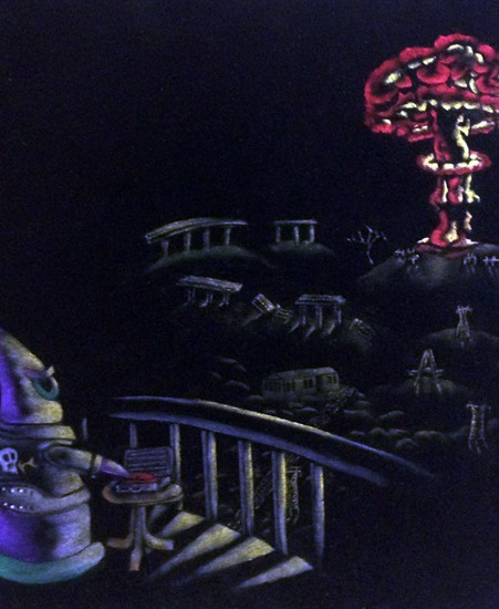 Image of "HIGH ATOP TENTACLE TOWER" by Kyle Kulakowski- Original (16" x 20")