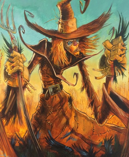 Image of "SCARECROW’S MURDER OF CROWS" by Augie Pagan- Original (11" x 14")