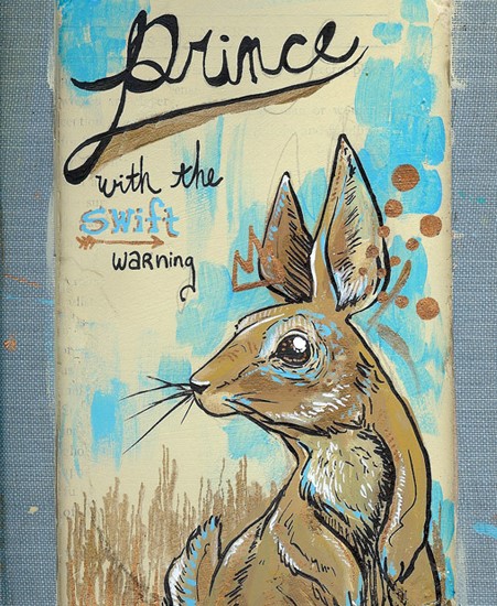 Image of "PRINCE WITH THE SWIFT WARNING" by Leslie Gauthier- Original (5" x 7.5")