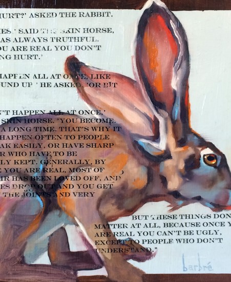 Image of "THE VELVETEEN RABBIT"by Crystal Barbre- Original (13" x 14") SOLD