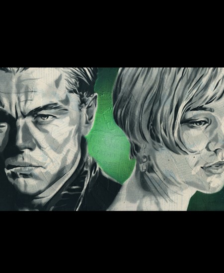 Image of "GATSBY BELIEVED IN THE GREEN LIGHT" by Nick Comparone- Original (12"x 30")