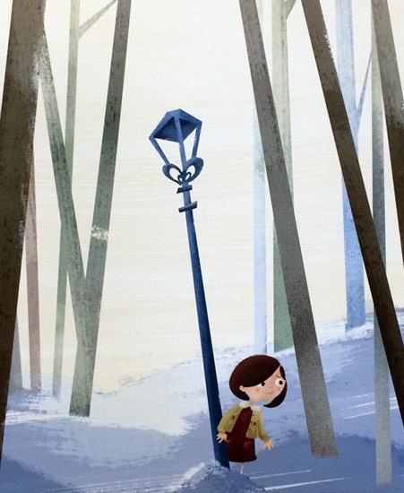 Image of "LUCY IN THE WHITE WOODS" by Suzanne Kaufman- Original (12" x 16")