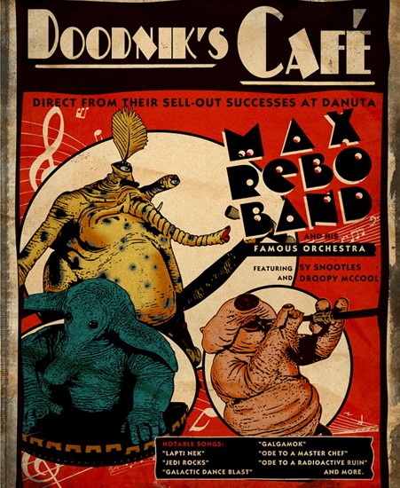 Image of "Max Rebo Band" by Louis Solis- Paper (18" x 24")