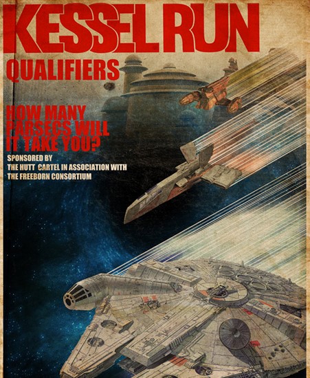 Image of "Kessel Run Qualifiers" by Louis Solis- Paper (18" x 24")