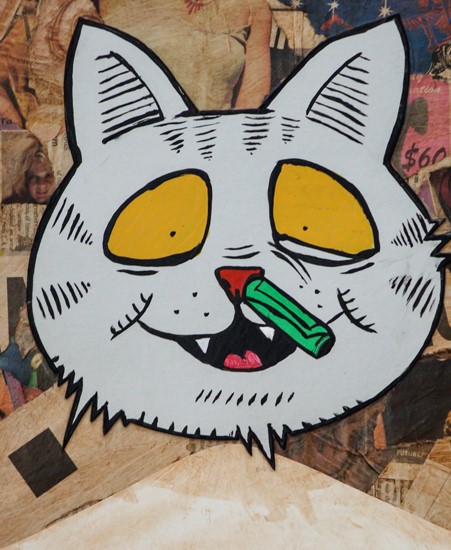 Image of "Fritz Sniffs" by Mike Oncley- Original/Print (12" x 12")
