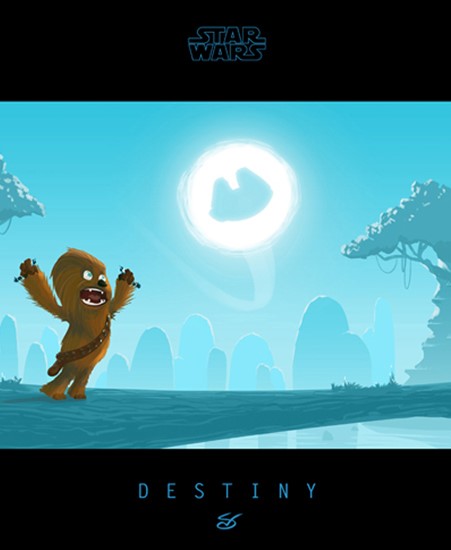 Image of "LITTLE CHEWIE'S DESTINY" by Nick Scurfield, Paper (13" x 19")