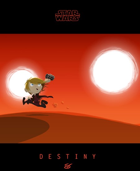Image of "LITTLE VADER'S DESTINY" by Nick Scurfield, Paper (13" x 19")