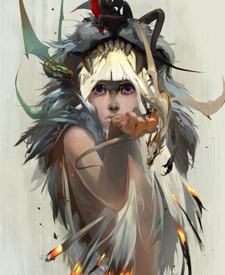 Image of "BLOOD OF THE DRAGON" by Jen Zee - Print (12" x 21")