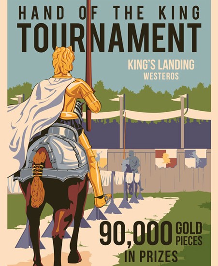 Image of "THE HAND'S TOURNEY" by Steve Thomas - Print (14" x 20") SOLD OUT