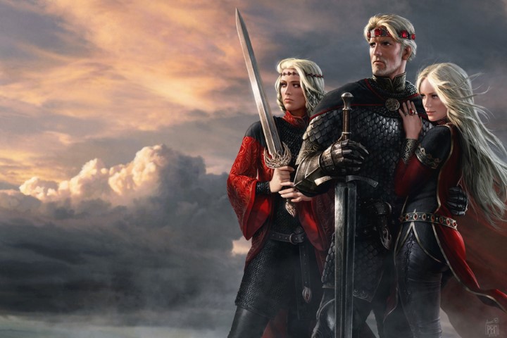 Image of "AEGON AND HIS SISTERS" by AMOK- Giclee Print (12" x 18")