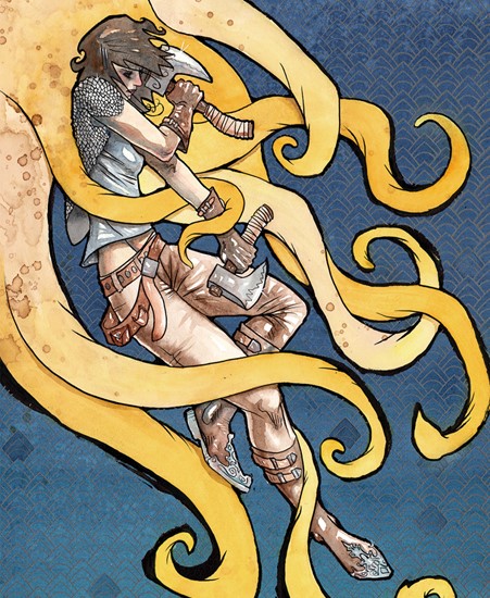 Image of "DAUGHTER OF THE KRACKEN" by Cody Vrosh- Original (12" x 18")