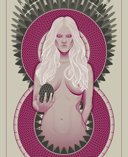 Image of "FIRE AND BLOOD" by Guillaume Morellec- Print (12" x 24")