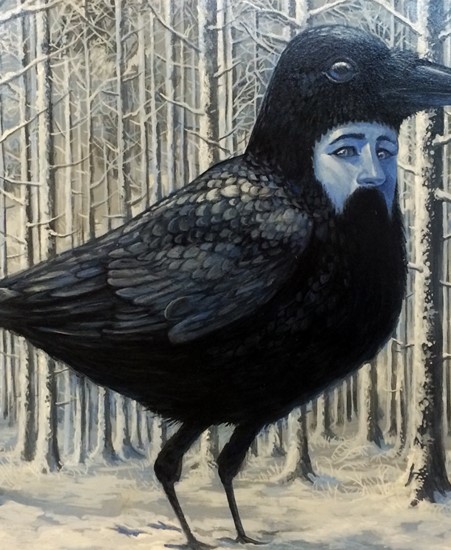 Image of "THREE EYED CROW" by Aaron Jasinski- Original (11" x 14")