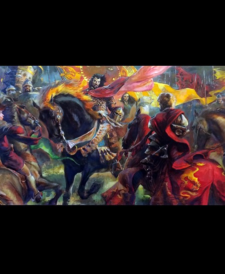 Image of "THIS WILL MEAN BLOOD..." by Sam Wood - Original (20" x 60")