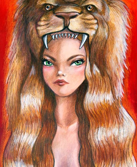 Image of "THE LIONESS" by Daisy Church - Original (11" x 14")