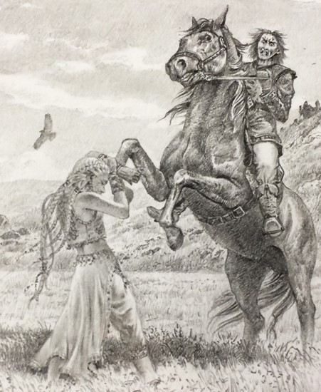 Image of "VISERY'S WRATH" by Ted Nasmith - Original (10" x 12")