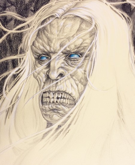 Image of "WHITE WALKER" by Jonathan Bergeron - Original (8" x 10")