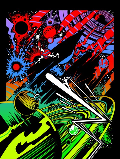 Image of "GALACTIC KIRBY" by Jeremy Wheeler- Screenprint (18" x 24")