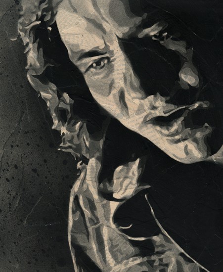 Image of "AT HOME, DRAWING PICTURES (Black)" by Nick Comparone- Original (12.5" x 12.5")