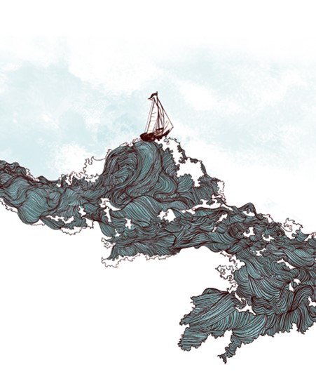 Image of "I LOVE THE OCEAN" by Frida Clements- Screen Print (12"x18")
