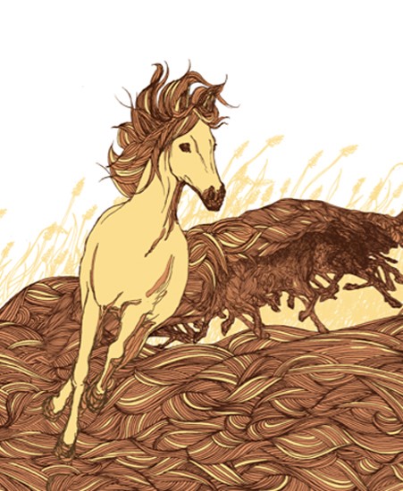 Image of "HORSES" by Frida Clements- Screen Print (10"x18")