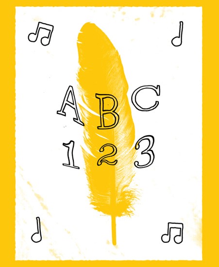 Image of "AS EASY AS ONE, TWO, THREE" by Aaron Bloom- Screen Print (9.5"x12")