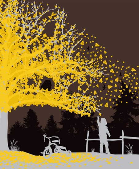 Image of "DECIDUOUS DREIRAD" by Mike Klay- Screen Print (18"x24")