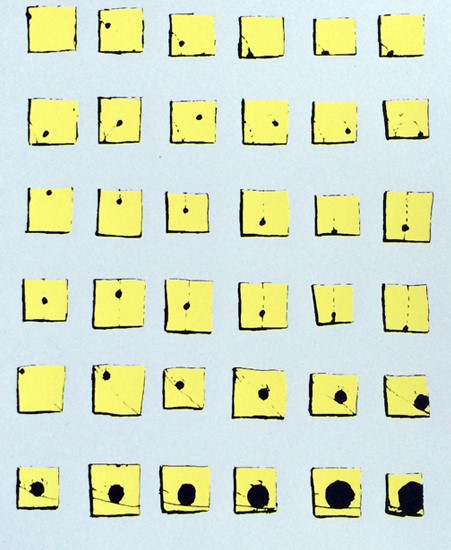 Image of "STICKIES IN MOTION" by Chad Lundberg- Screen Print (8.5"x11")