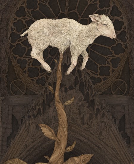 Image of "VEGETABLE LAMB OF TARTARY" by Jessica Roux, Original/Prints(14.5"x 20.5")