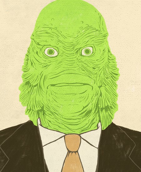 Image of "YOUNG PROFESSIONAL FROM THE BLACK LAGOON" by Chase Kunz, Gilcee Print (16"x21")