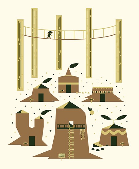 Image of "KOKIRI FOREST" by Trevor Basset, Print (11" x 14")