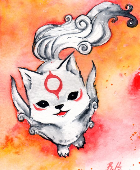 Image of "TWO CHIBITERASUS...1:1" by Braden Duncan, Original/Print (4" x 6") 