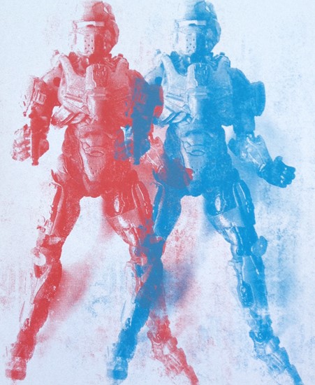 Image of "DOUBLE HALO" by Barry Blankenship, Screenprint (16" x 20")