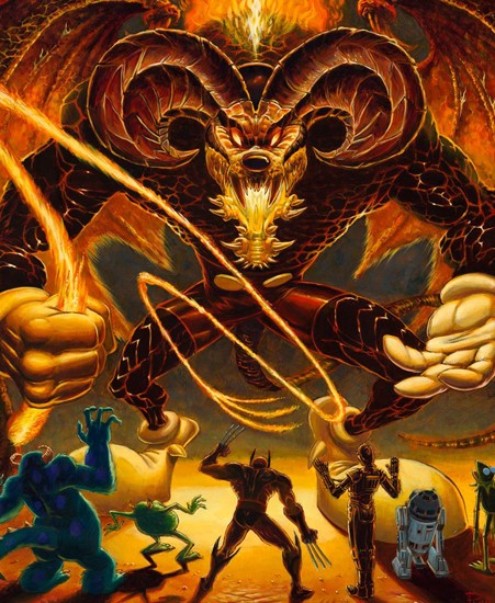 Image of "BALROG MOUSE" by Augie Pagan, Original/Print (16" x 16")