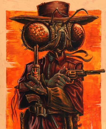 Image of "THE FLY WITH NO NAME" by Augie Pagan, Original (9" x 12") SOLD