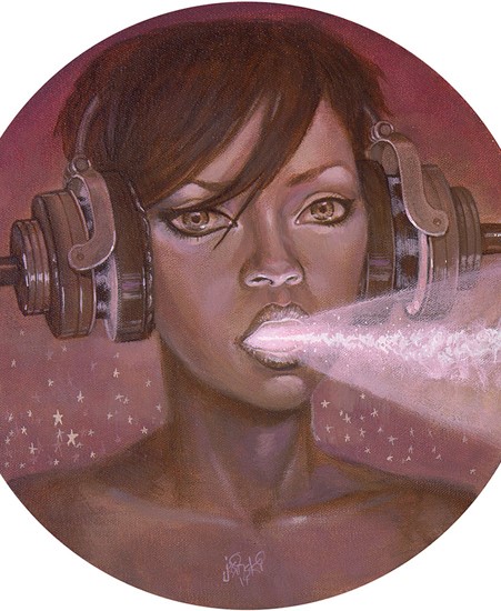 Image of "AMPLIFICATION SYSTEM" by Aaron Jasinski, Original/Print (12" x 12" ROUND)