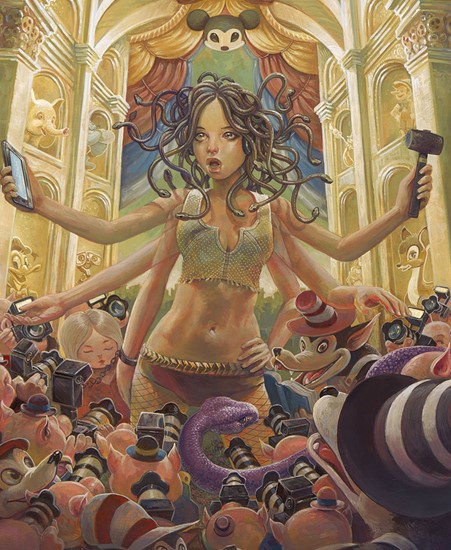 Image of "WORSHIP" by Aaron Jasinski, Original/Print (18" x 24")