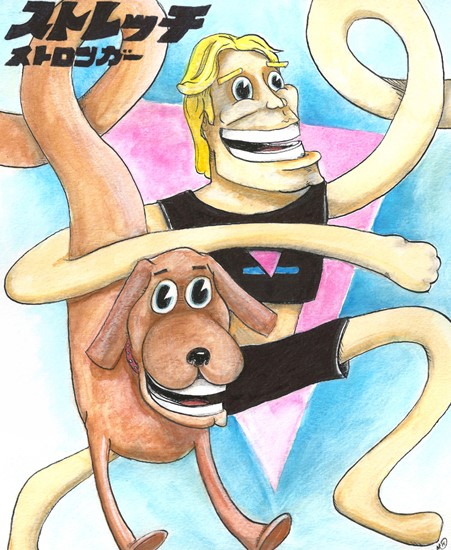 Image of "STRETCH TO THE RESCUE" by Mike Oncley, Original/Prints (11" x 14/6"x6")