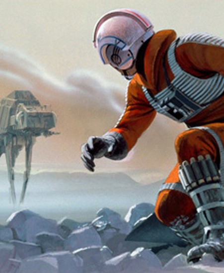 Image of "Luke on Hoth" by Ralph McQuarrie- Canvas (10" x 24")