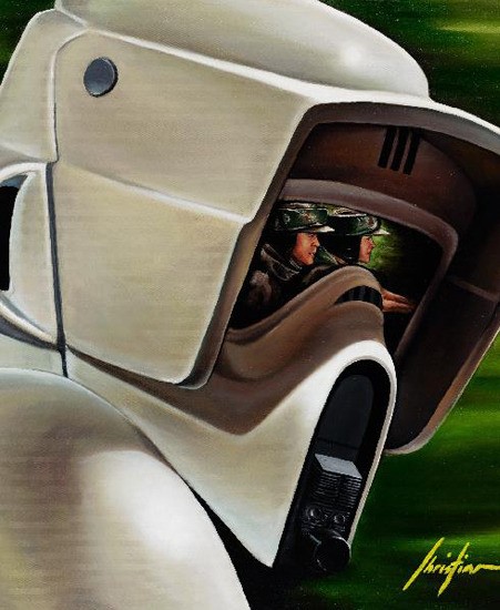 Image of "Biker Scout" by Christian Waggoner- Canvas (18" x 22")