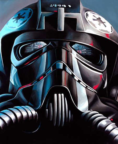Image of "TIE Fighter Pilot" by Christian Waggoner- Paper (13" x 19")