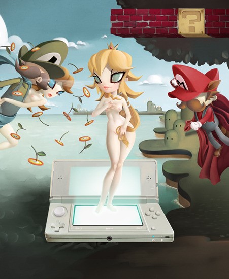 Image of "Birth of Peach" by Andrew Wilson- Paper (12" x 16") 